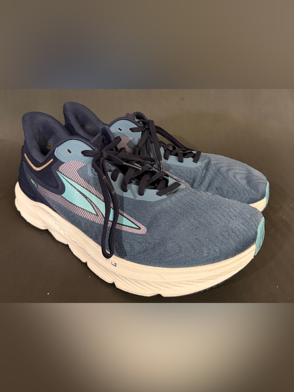 Altra Blue Running Shoes with Teal and Navy Details